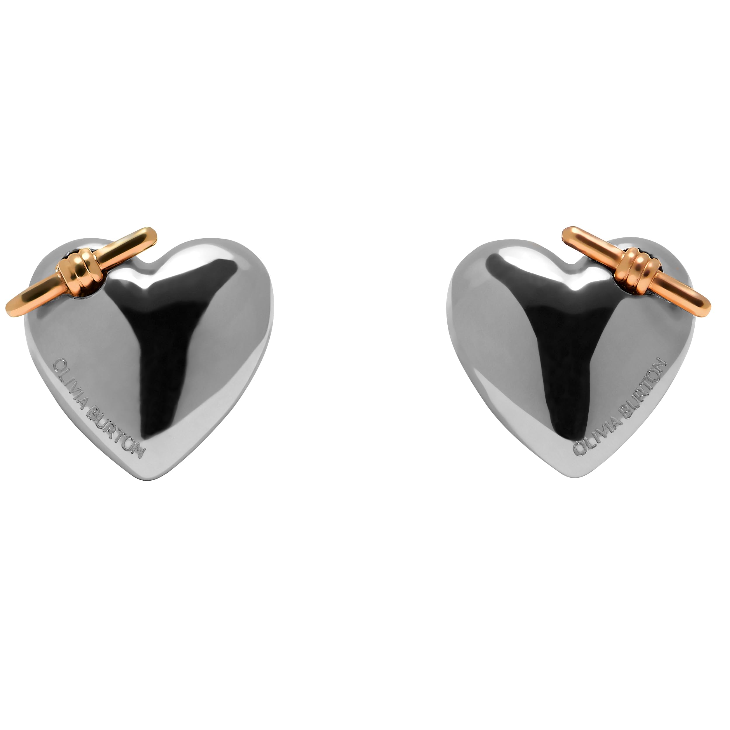 Olivia Burton Women's KNOT HEART Collection Stud Earrings with Heart Shape - 24100038