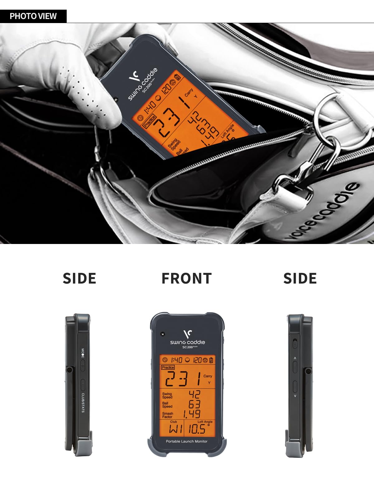 SWING CADDIE SC200plus+ ゴルフ距離計 Amazon | [Voice Caddie] SC200PLUS+ 小型 弾道測定器 ゴルフ