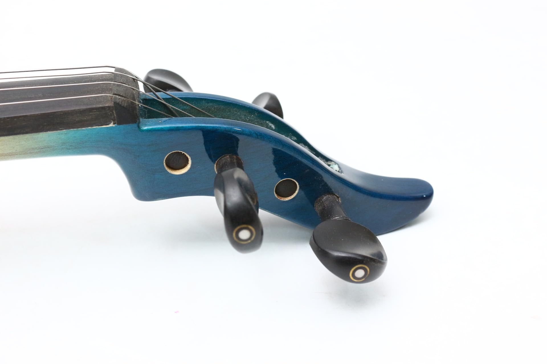 Violino Elettrico 4/4 di Dimensioni Standard, Kit per Violino Elettrico a 5 Corde, Corpo in Legno massello con Accessori in Ebano, Suono Potente a Forma di Chitarra, Custodia, Archetto (Blue