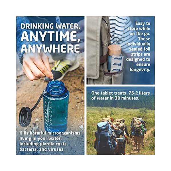 Aquatabs 49mg Water Purification Tablets. Water Filtration System for