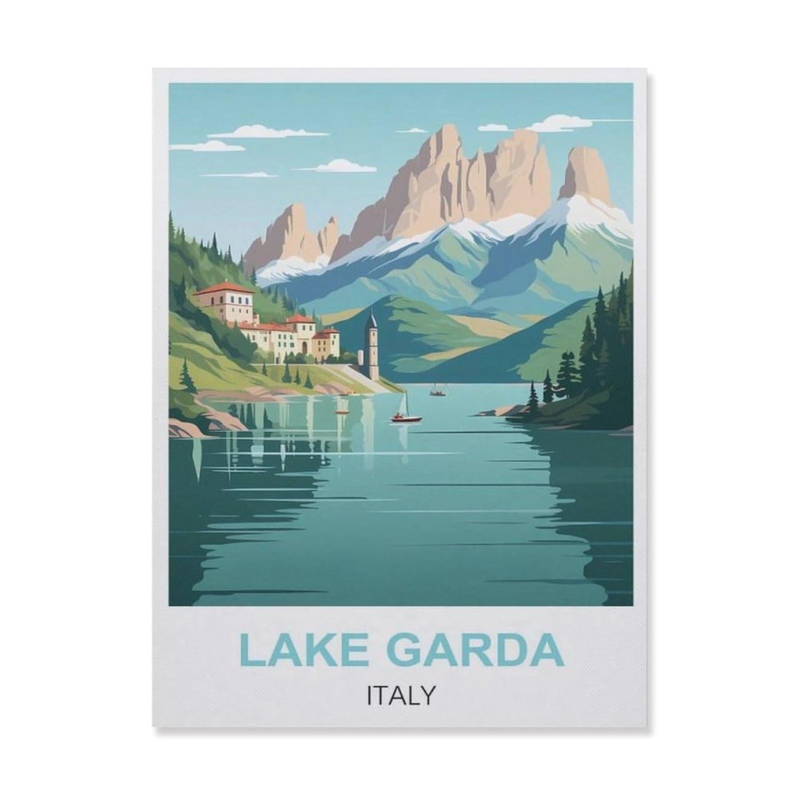 Tin Sign，Lake Garda Italy(15x30cm）