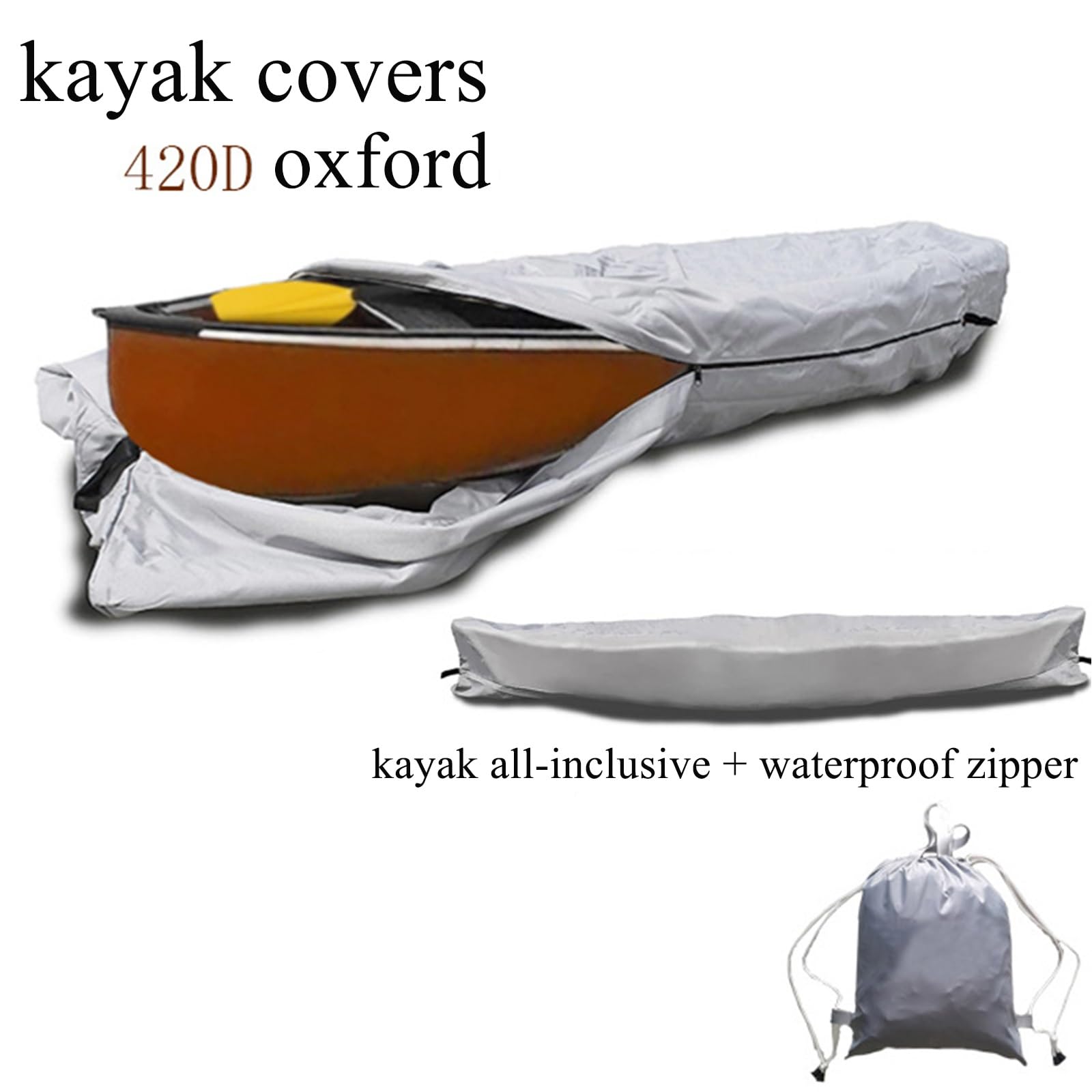 SINMI (4.6-5M)Housse Pour Kayak, Housse Imperméable 210D Pour Canoë