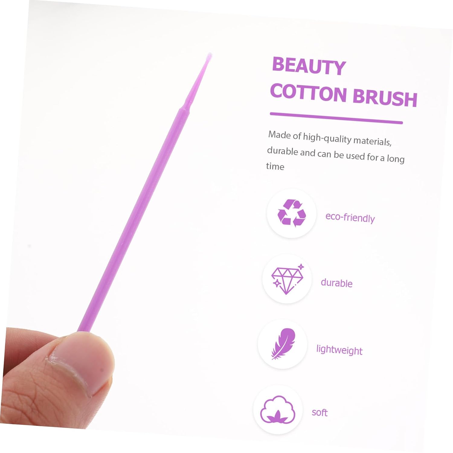 2 Pack Makeup Brush Set Beauty Tools Lint- Makeup Sticks Eyeshadow Applicators Medical Sticks for Eyebrows
