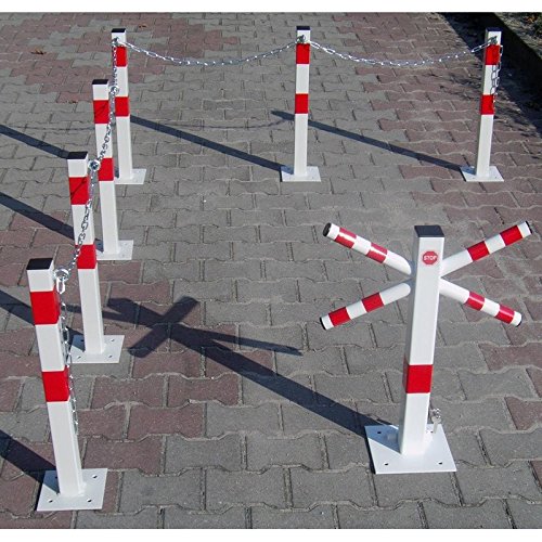 Parkplatzsperre All4You solider Absperrpfosten mit Öse