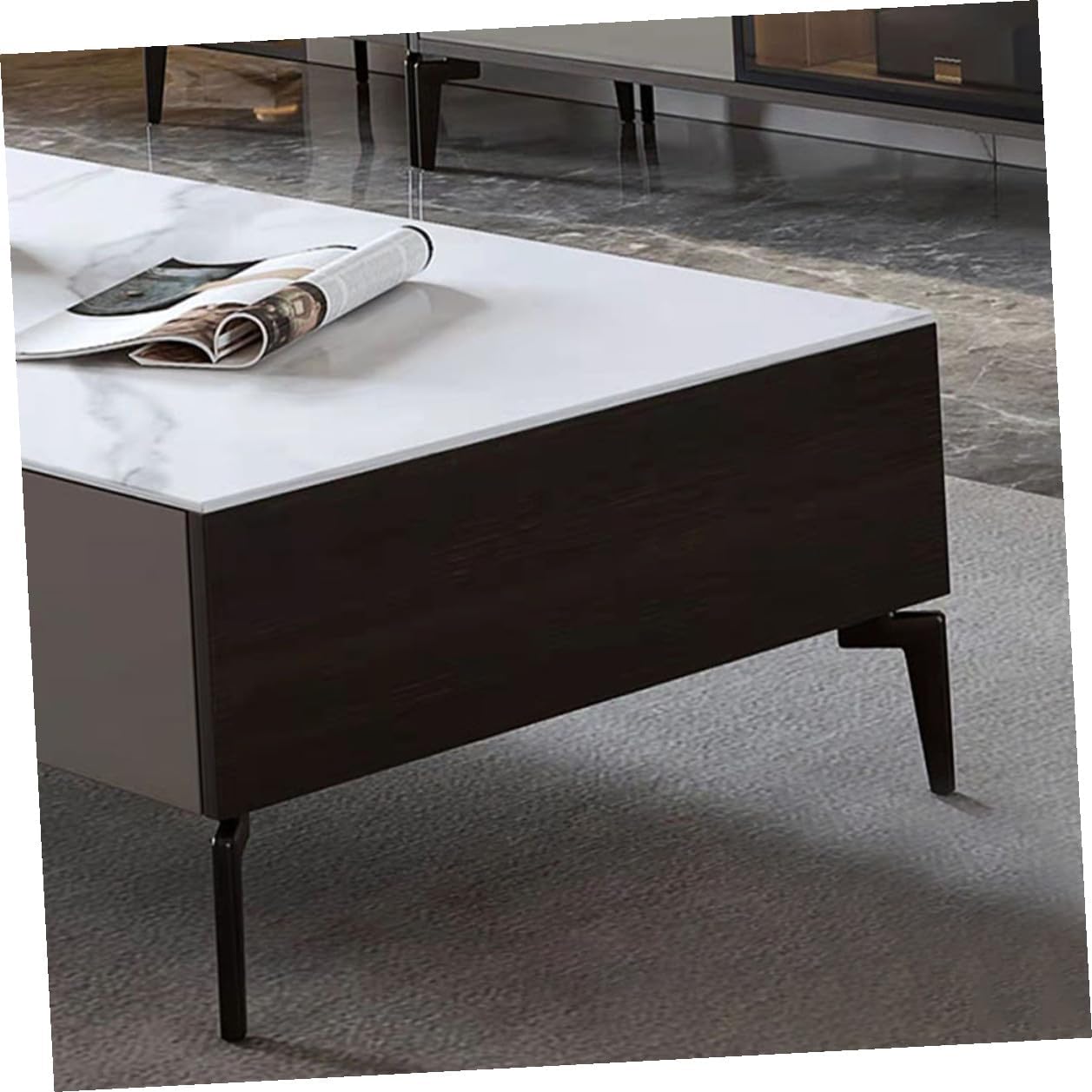 4pcs Metal Furniture Legs Replacement for Tv Cabinet Coffee Table Sofa Support, 14.5cm Matte Black Sturdy Nightstand and Table Legs