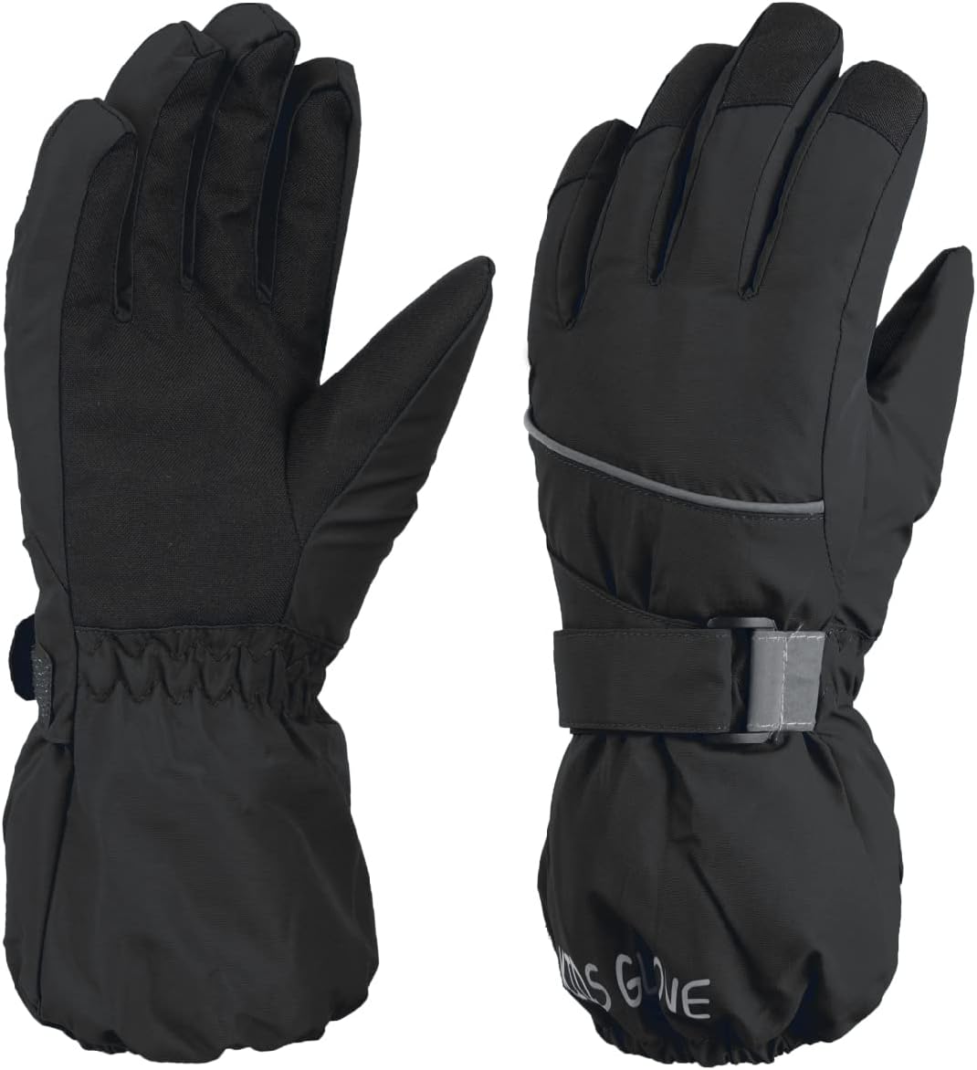 TRIWONDER Kids Winter Ski Gloves Water-Resistant Cold Weather Gloves for Boys Girls Warm Snow Mitten for Skiing Snowboarding