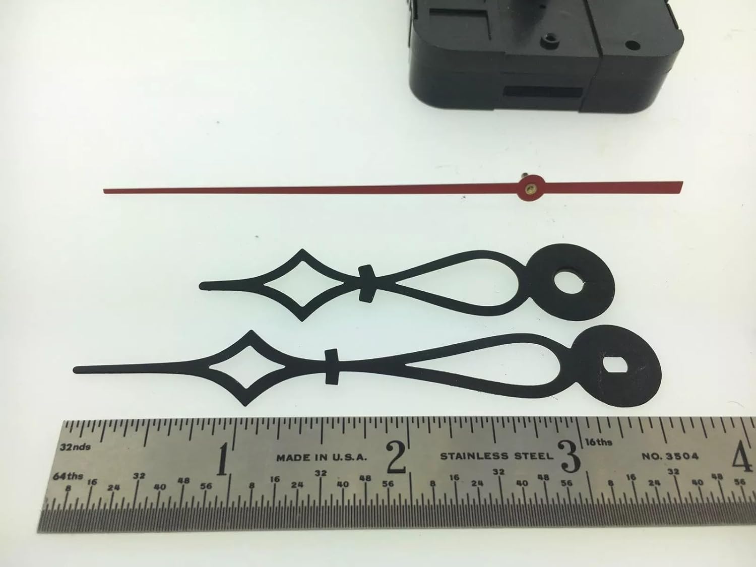 Takane Quartz Battery Clock Movement Hand Set Shaft 5/8” fits 1/4” Dial USA Made