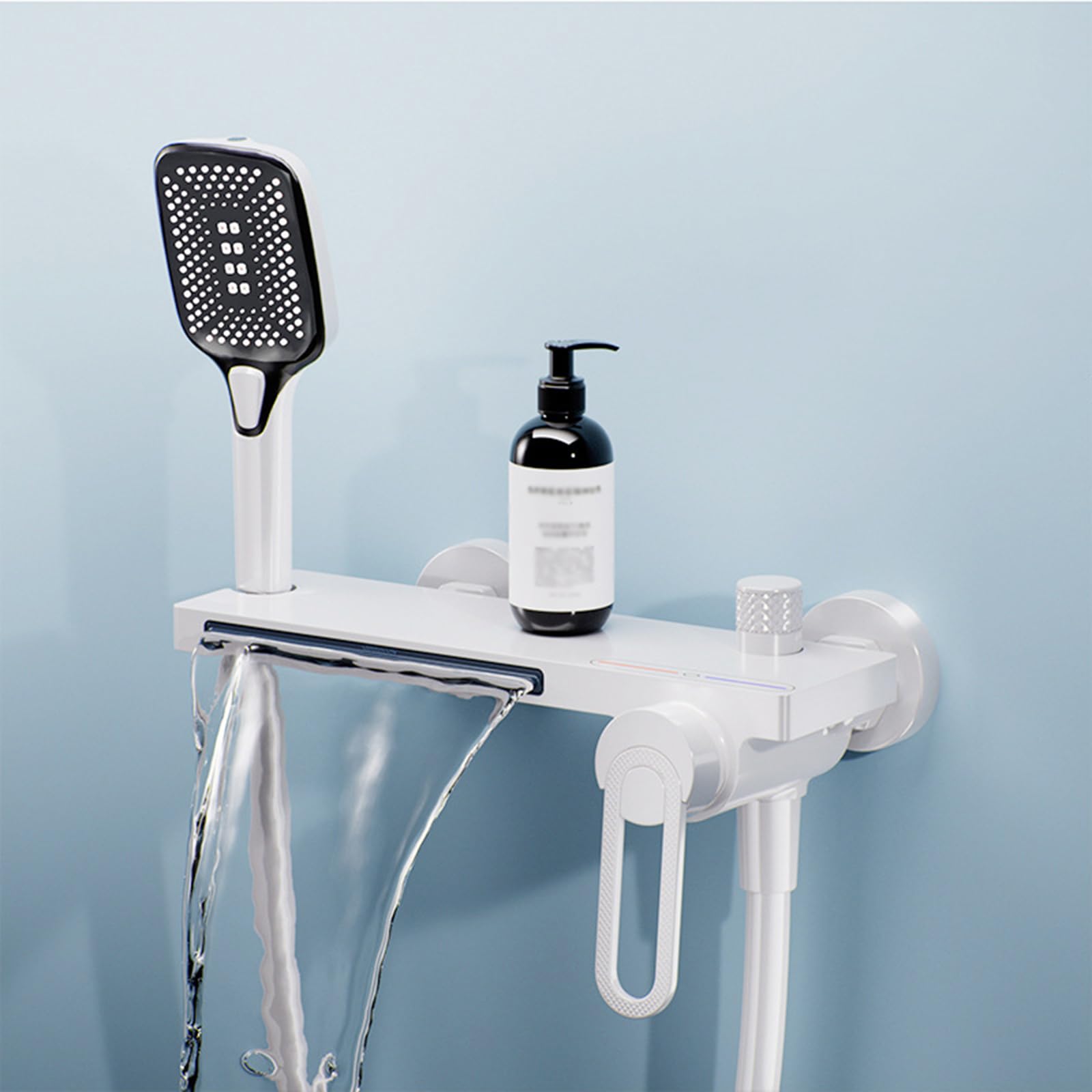 Robinet de douche mitigeur haut de gamme avec finition chrome miroir durable