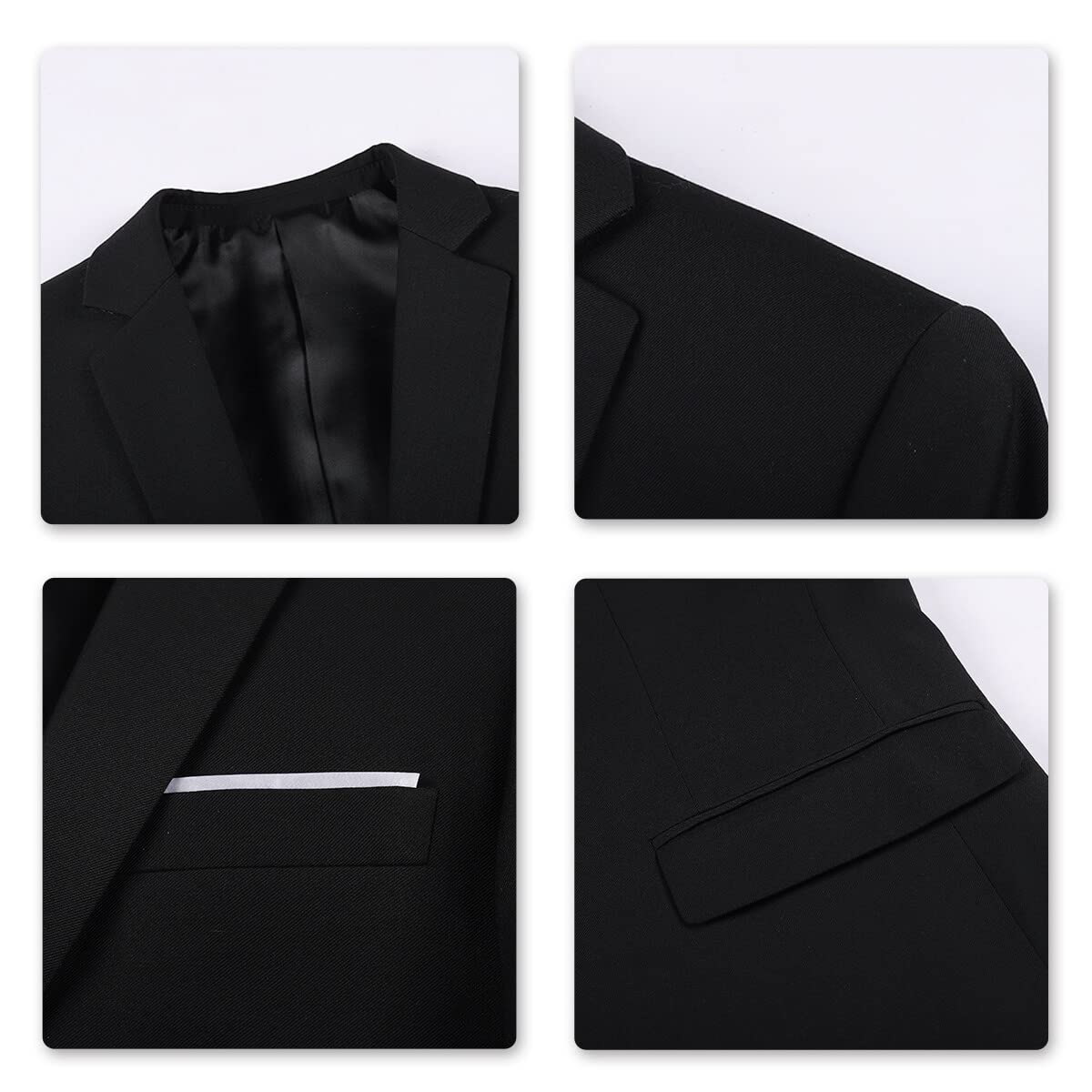 YOUTHUP Blazer Homme Slim Fit Formel avec Deux Boutons Classqiue Veste Couleur Unie Mariage d'affaires Bal