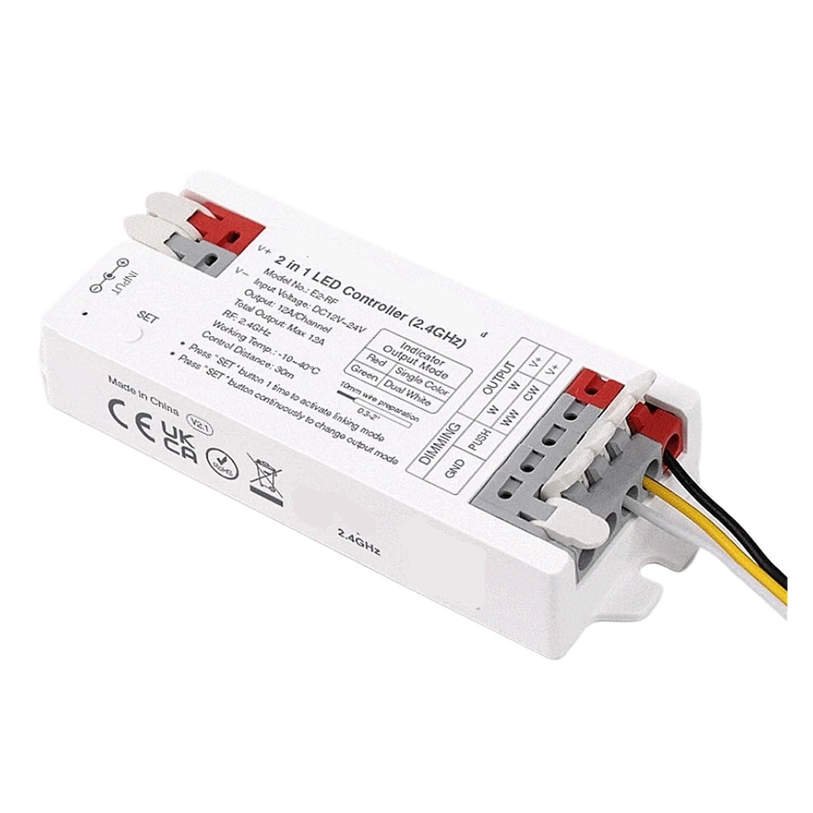 Contrôleur LED 2.4GHz E2 double couleur variateur DC12V 24V