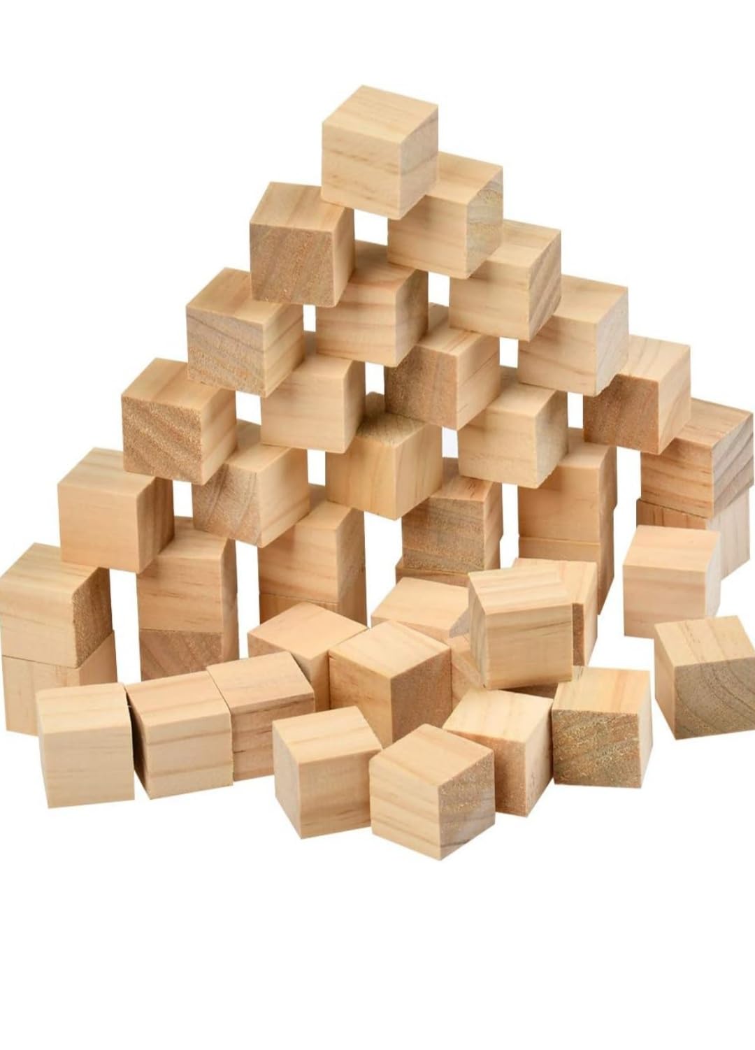 Bhaiji Enterprises Wooden Cubes, (1 inch x 1 inch) 10 Wooden Square Cubes 3