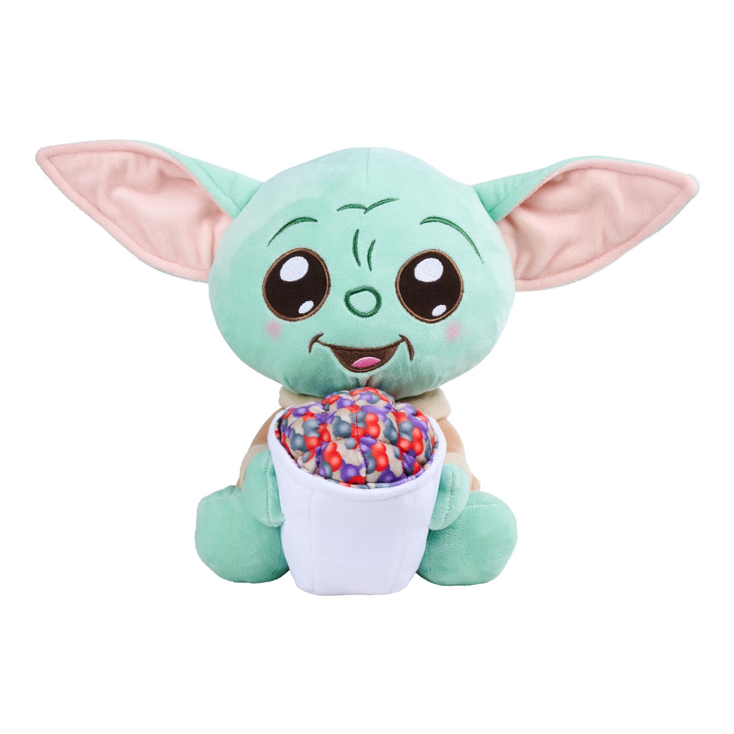 Star Wars The Mandalorian Grogu With Popcorn 25cm Soft Toy