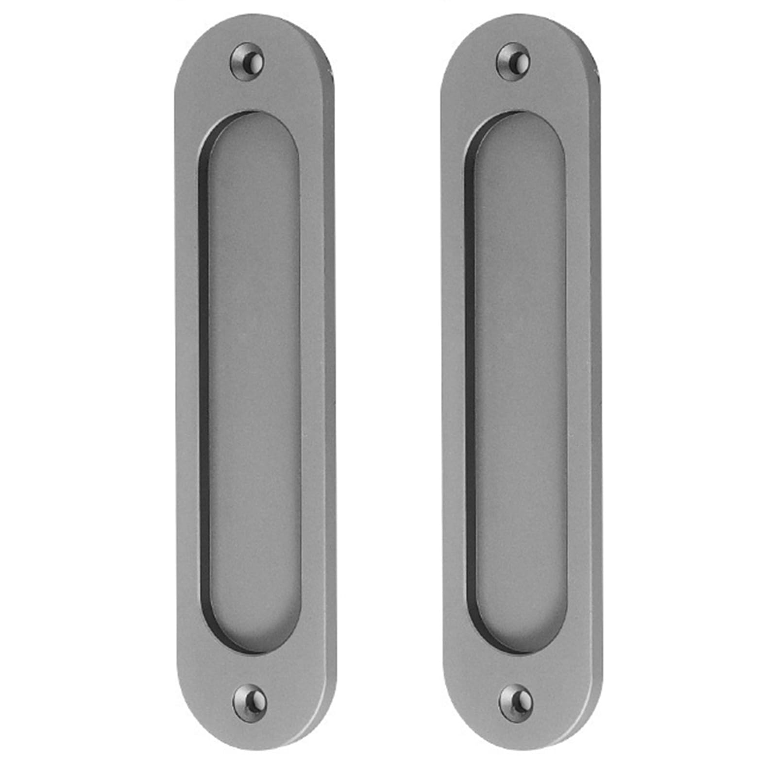 2Pcs Wardrobe Sliding Door Embedded Handle Bathroom Glass Door Handles for Glass Kitchen Bathrooms Cabinet Doors Barn Hardware Pulls