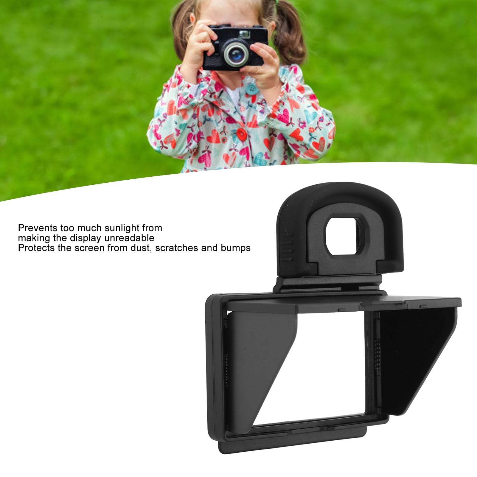 XHTLLO Professional Camera LCD Sun Shade Hood for 1DX 1DX2 DSLR, Lightweight ABS Sun Guilders
