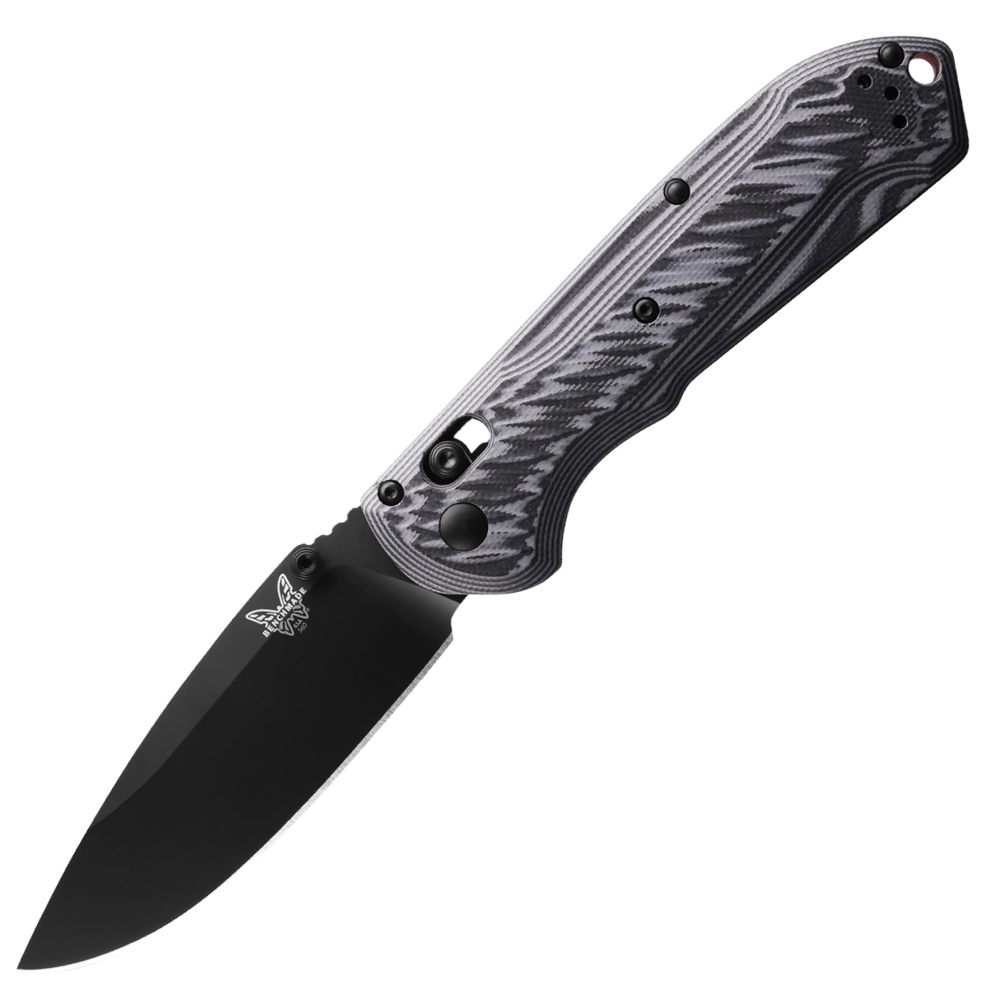 Freek Outdoor EDC Knife, Drop-Point Blade with Gray/Black G10 Handle (560BK-1)