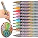 Sunshilor Extra Fine Metallic Markers - Opaque Ink Metallic Paint Pens for Rock Painting, Stone, Ceramic, Glass, Wood, Fabric, Poster, Adult Coloring, Scrapbooking, Art Craft, 12 Colors