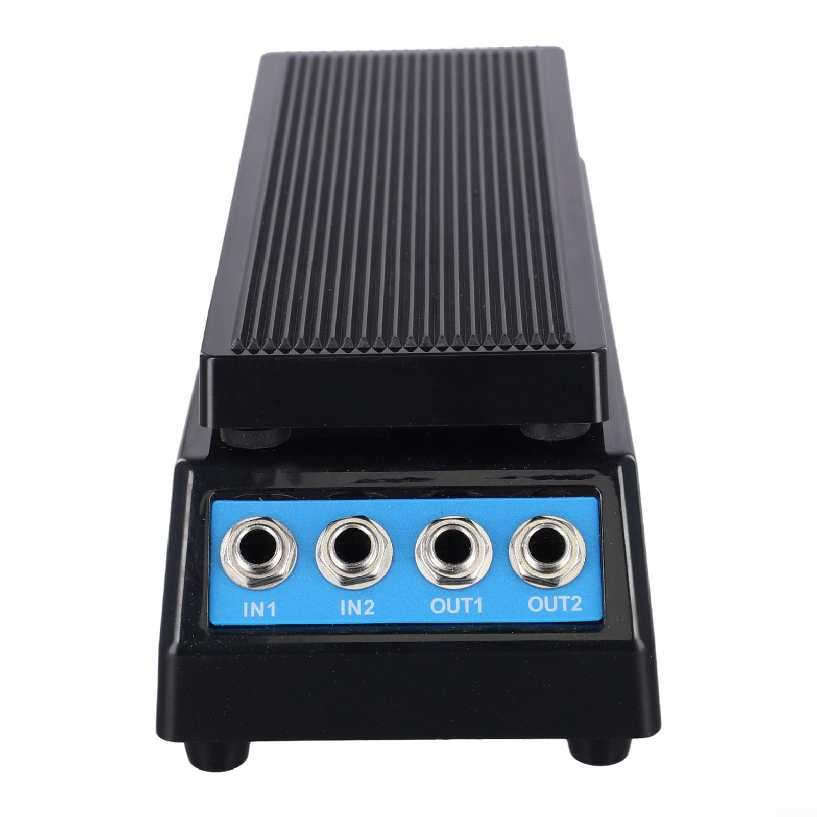 Dual Channel Guitar Volume Pedal für E-Gitarre und Bass Einstellbare Mindestlautstärke mit Anti-Rutsch-Streifen Hochhärte ABS-Material Schwarz