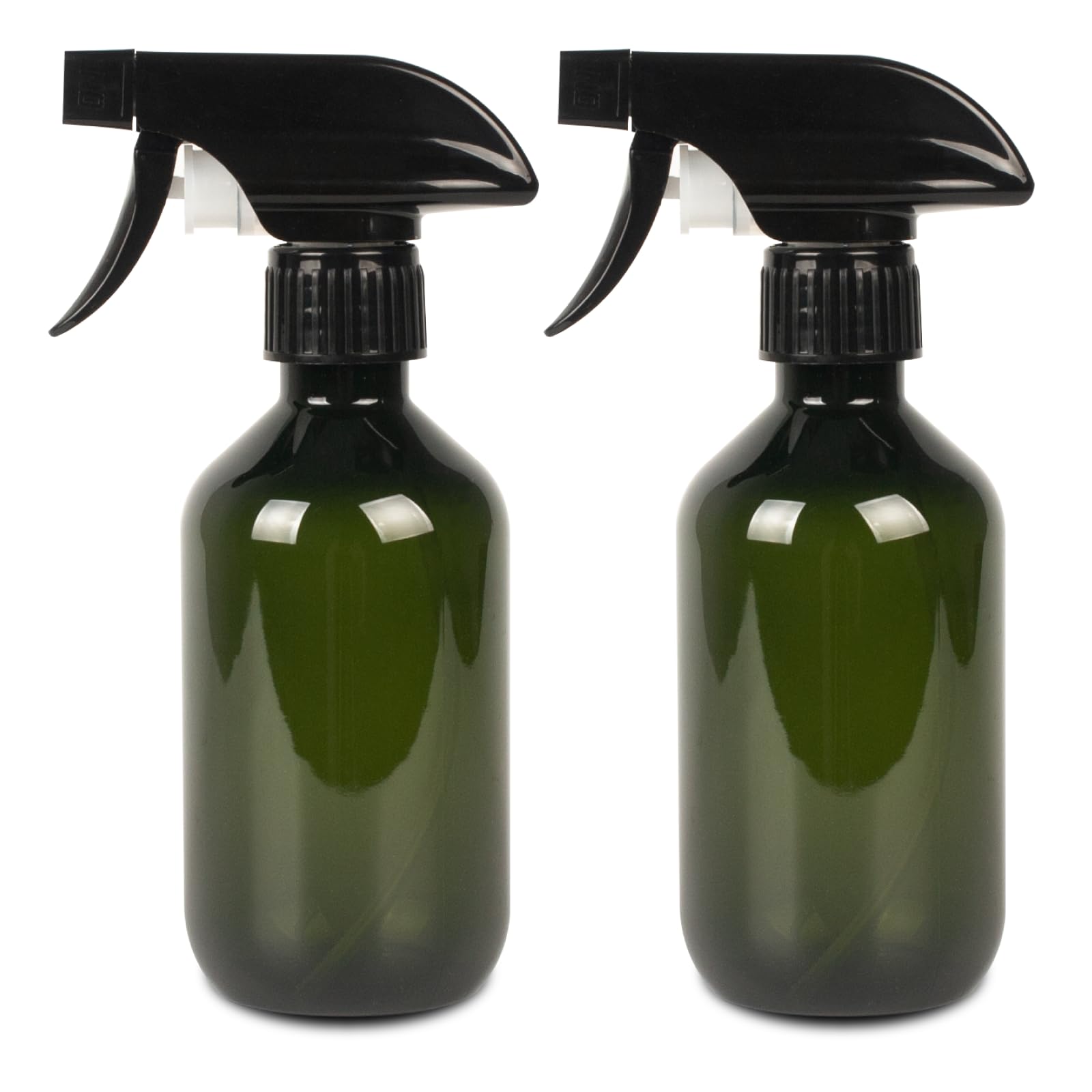 SZSLMY 2 Pcs 300ml Spray Bottles for Cleaning, Plastic Empty Hair Water Spray Bottles, Adjustable Refillable Plant Mister Sprayer Bottle Atomizer for Home Gardening Hair Plants (Green)