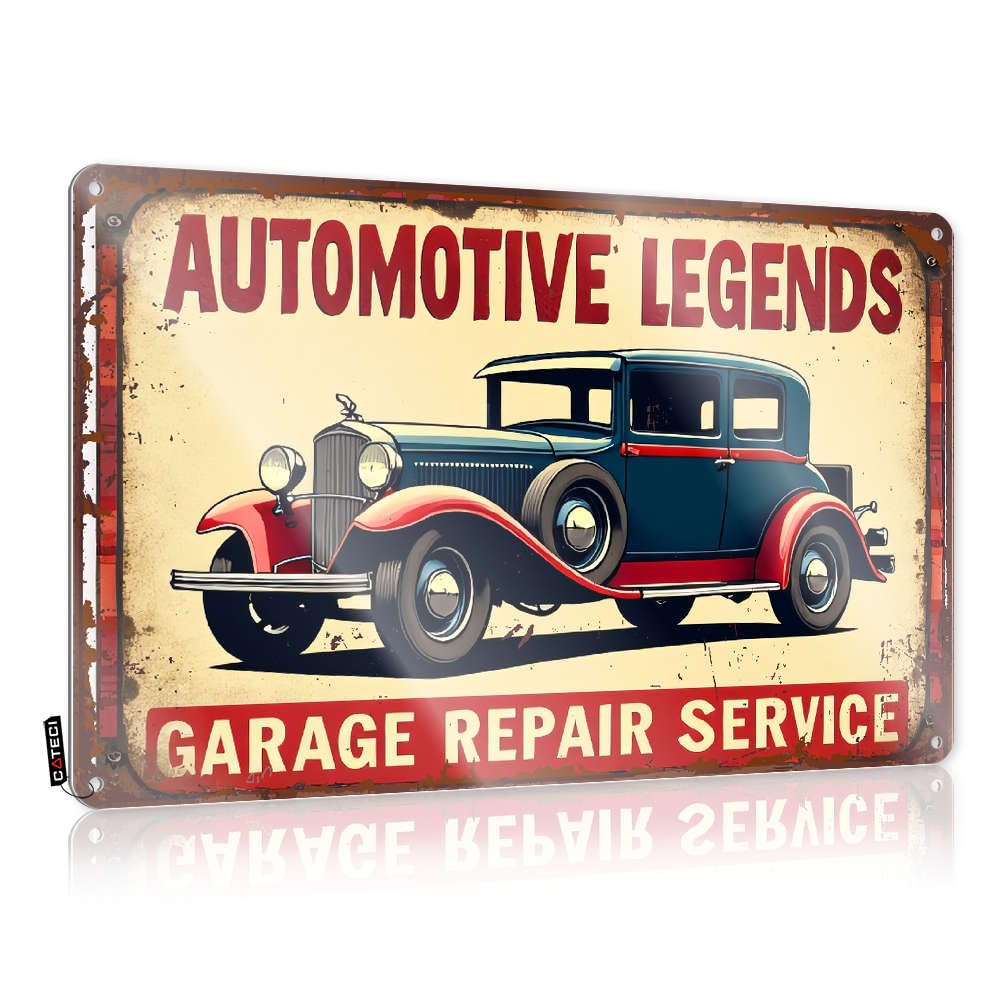 College Flags For Dorm Automotive Legends Garage Repair Service Tin Sign Funny Wall Flags Room Stuff(30X40CM)
