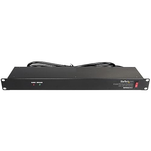 StarTech.com 8 Outlet Horizontal 1U Rack Mount PDU Power Strip