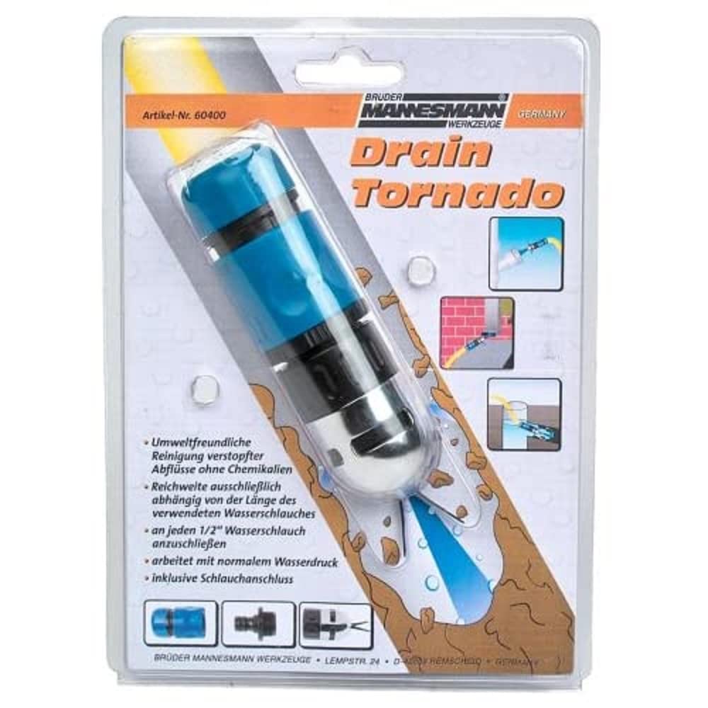 Mannesmann - M60400 - Juego de manguera de limpieza para tuberías "Drain Tornado"