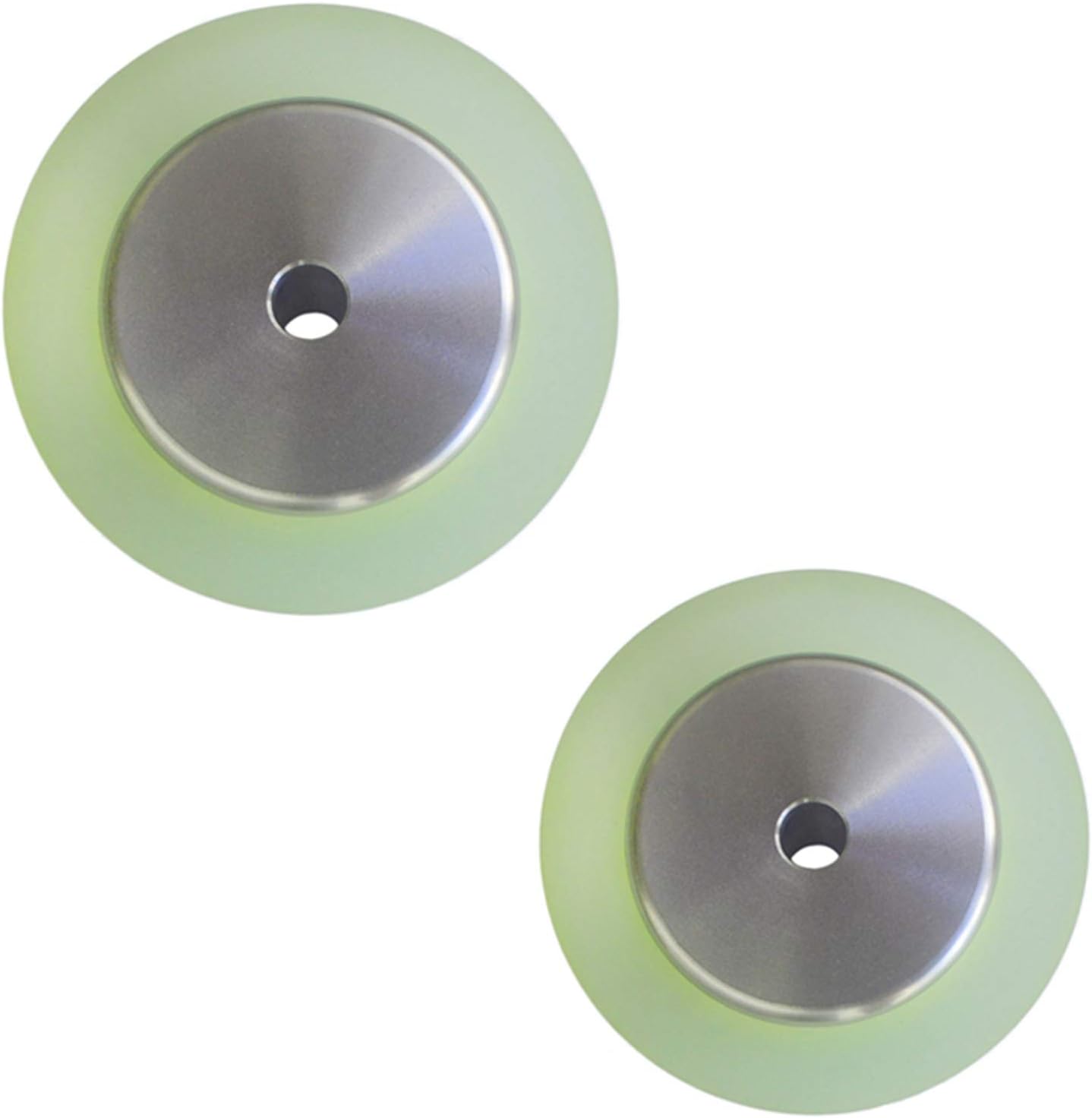 2 Pcs Aluminum Polyurethane Industrial Encoder Wheel Measuring Wheel for Measuring Rotary Encoder 100mm & 200mm