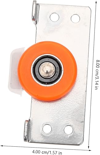 Miniatura 4 de OSALADI 2 juegos de polea de puerta, ruedas de basura, ruedas de puerta, polea de guía de gabinete, polea de gabinete de metal, hardware de puerta
