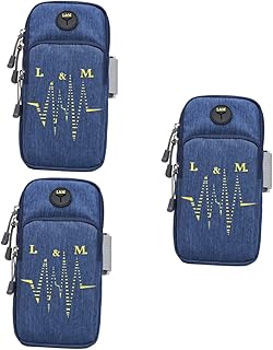 OSALADI 3 Peças De Suprimentos De Fitness Bolsa De Braço De Telefone Equipamento De Ginástica Para Homens Pulseira De Braço Coldres De Telefone Para Homens Cinto Bolsa De Telefone À Prova