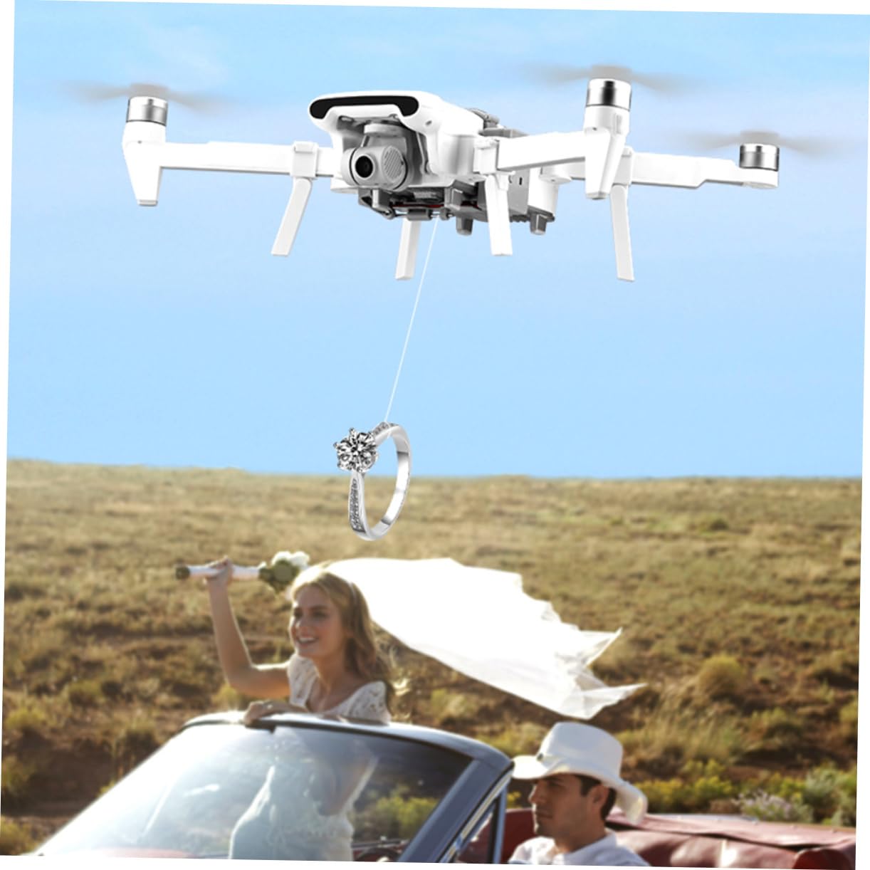 Toddmomy Lanciatore per Drone X8se 2020 Accessorio di Rilascio Carico Utile 100g Carrello di Atterraggio Esteso per Lancio Esche e Pubblicità, Compatibile per Appassionati e Hobbisti Drone