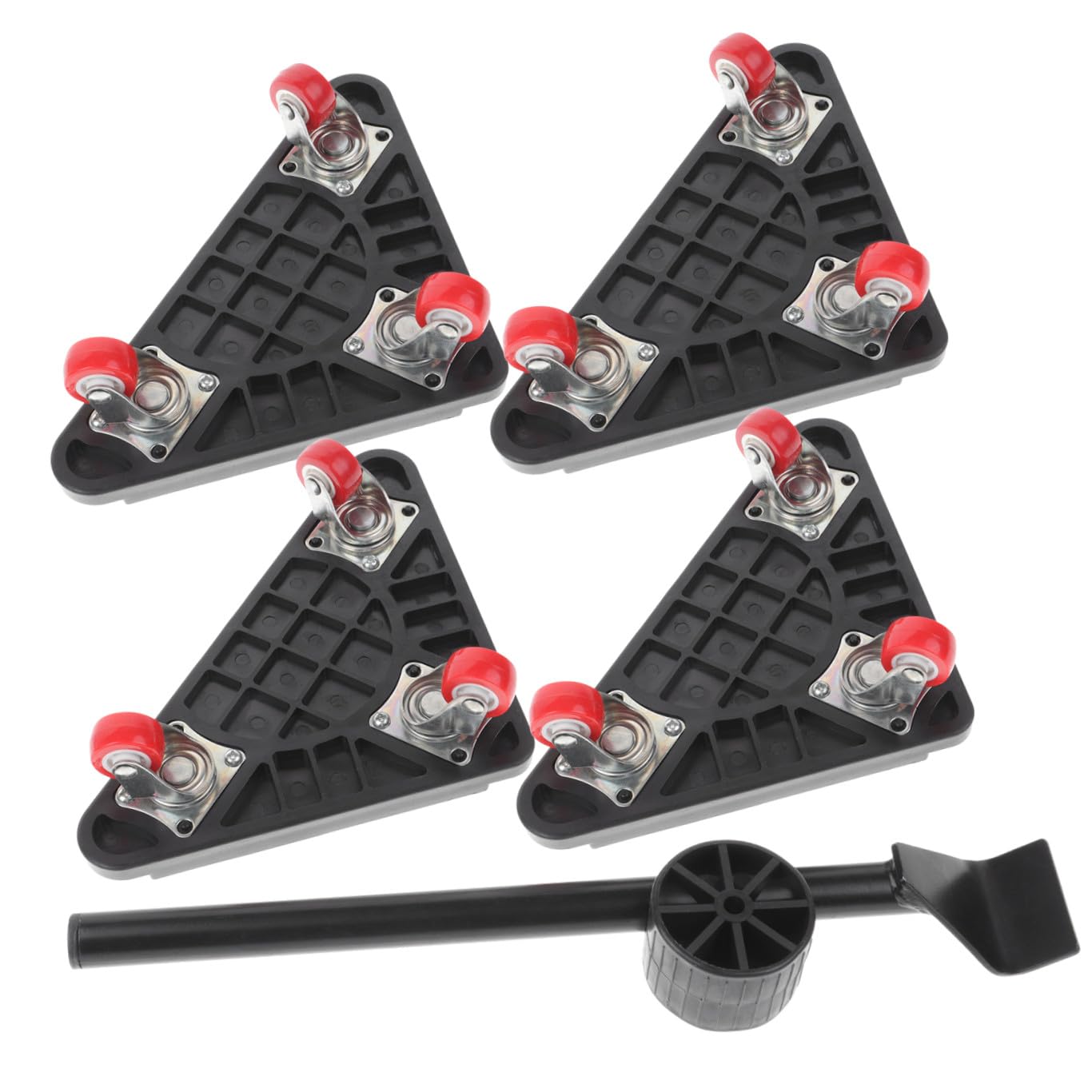 MAGICLULU Set Carrello per Traslochi Mobili Pesanti Ruote Triangolari, Utensile Solleva Mobili in Metallo per Spostamento Elettrodomestici e Riorganizzazione Casa Ufficio, Kit 5 Pezzi