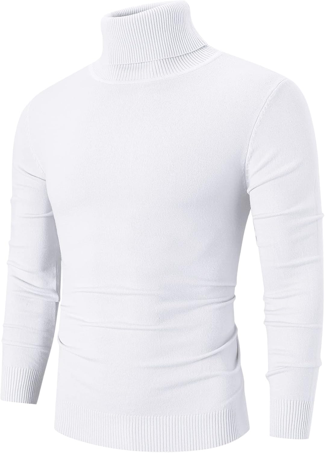 QZH.DUAO Men's Slim Fit Turtleneck Pullover Sweaters Casual Lightweight Knitted Basic Tops