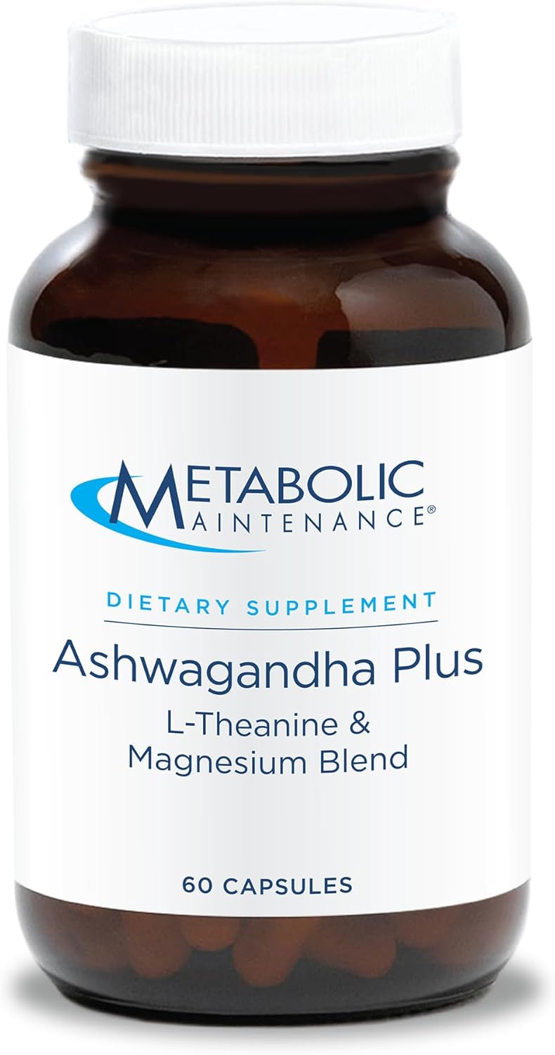 Metabolic Maintenance Ashwagandha Plus - Shoden Ashwagandha, L-Theanine & Magnesium - Stress Support - Vegetarian Capsules - Hypoallergenic Formula - 60 Servings - 60 Count