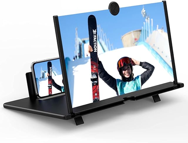 16" Screen Magnifier for Cell Phone 3D HD Magnifing Screen Enlarger Compatible with All Smartphones
