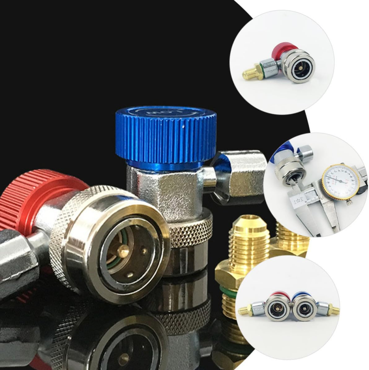 Adapter Plug 2pcs for Quick Coupler Metal Air Conditioner Hose