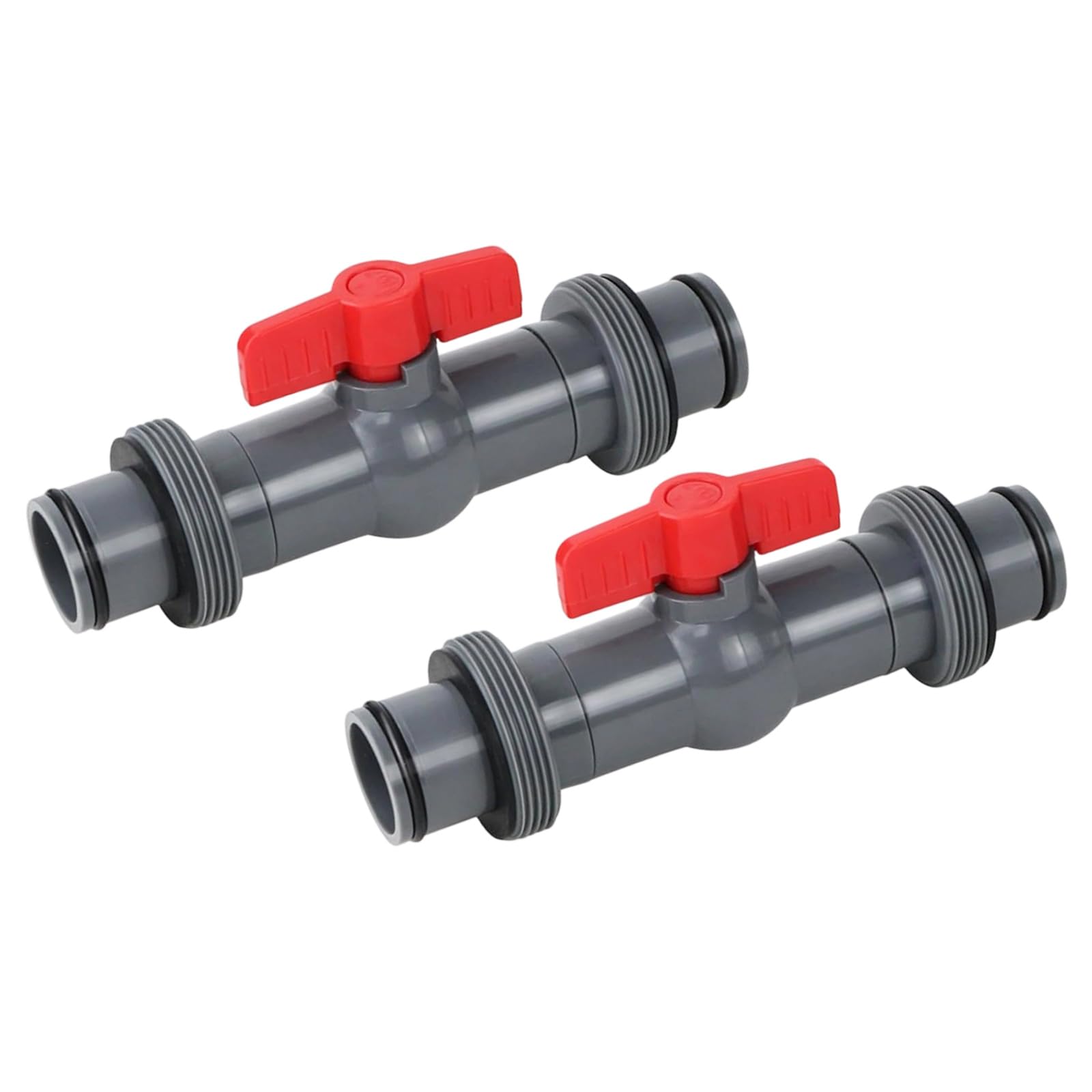 Raccordo per tubo piscina da cortile con chiusura integrata, 2pcs | Connettore filettato da 1, 5 pollici per attività manutenzione della filtro