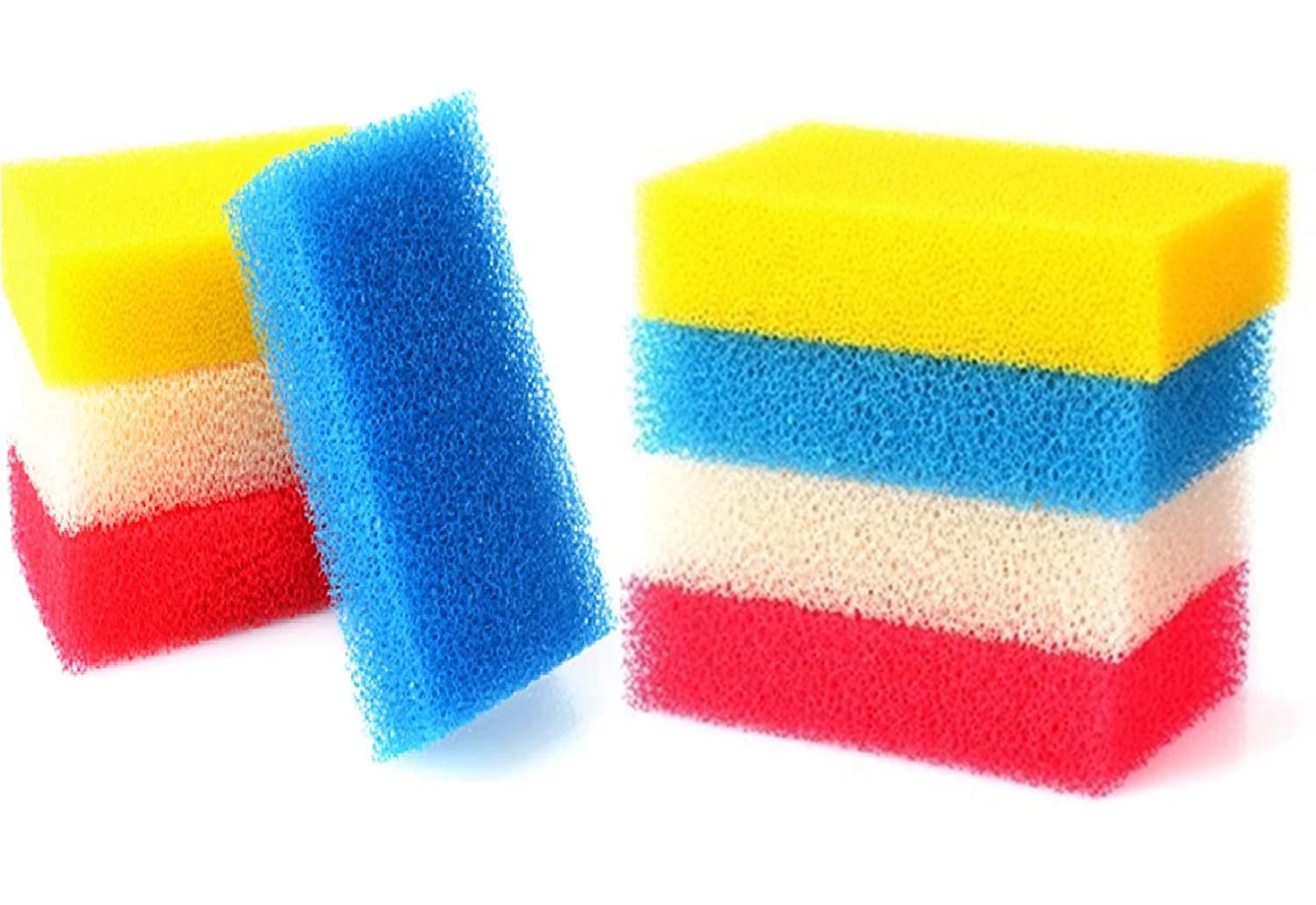 GR DESIGN® Sponge Scrubber Multi Purpose Cleaning (Multi-Colour, Pack of 8)
