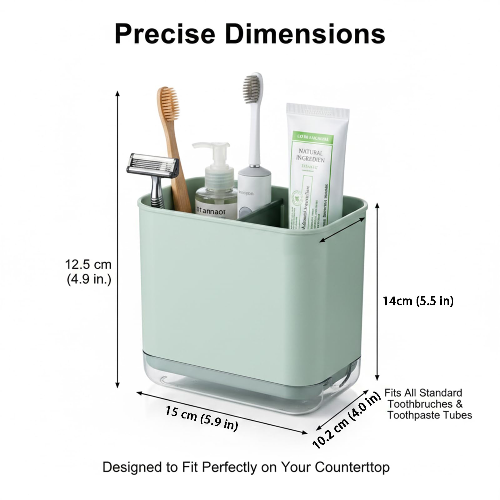 Portaposate Scolapiatti Multiuso in PP - Organizzatore Cucina Bagno, Antiscivolo e Resistente alle Alte Temperature (Verde)