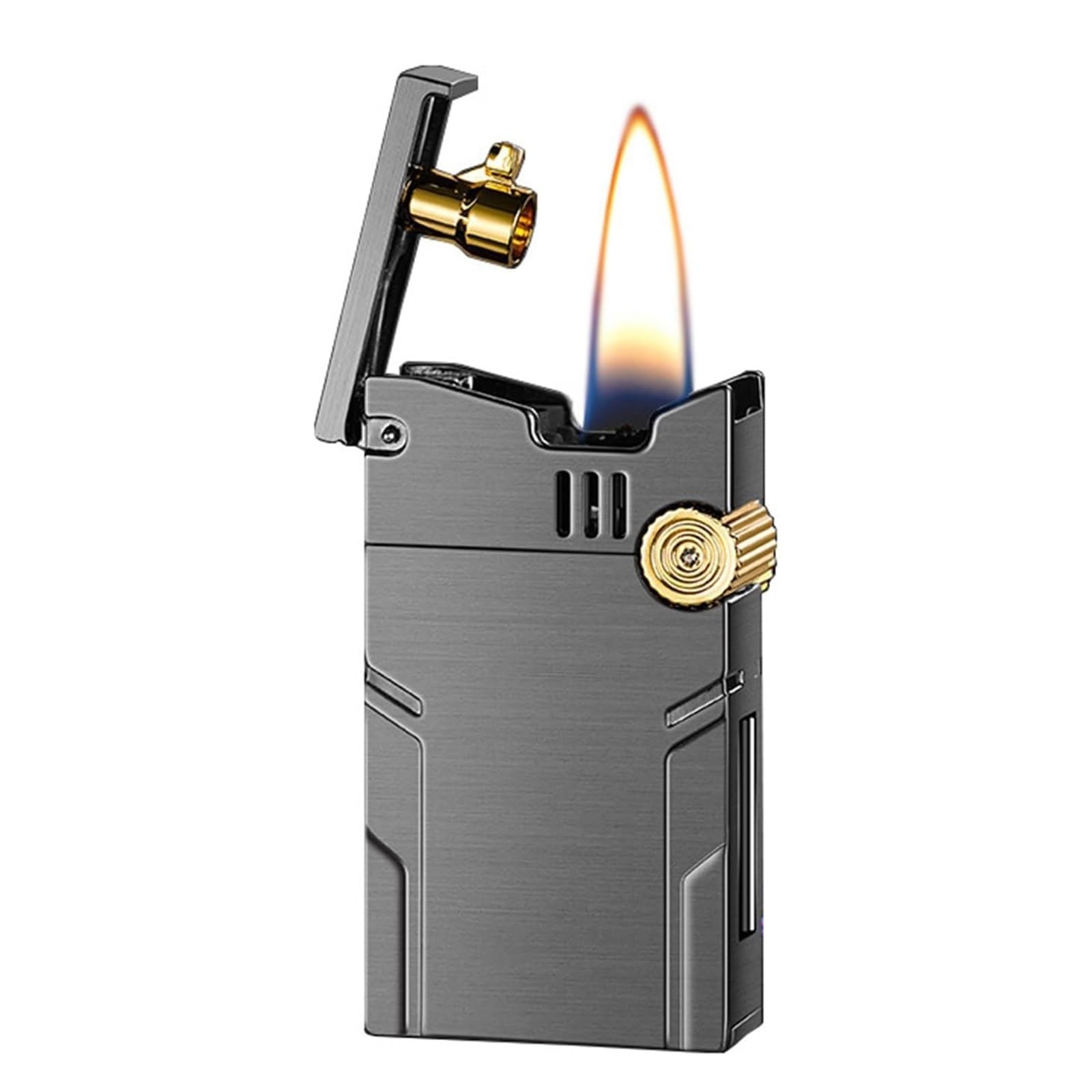 Intelligent Mechanical Metal Kerosene Lighter — Multiple Ignition Modes, Transparent Fuel Reservoir, Reusable(C)