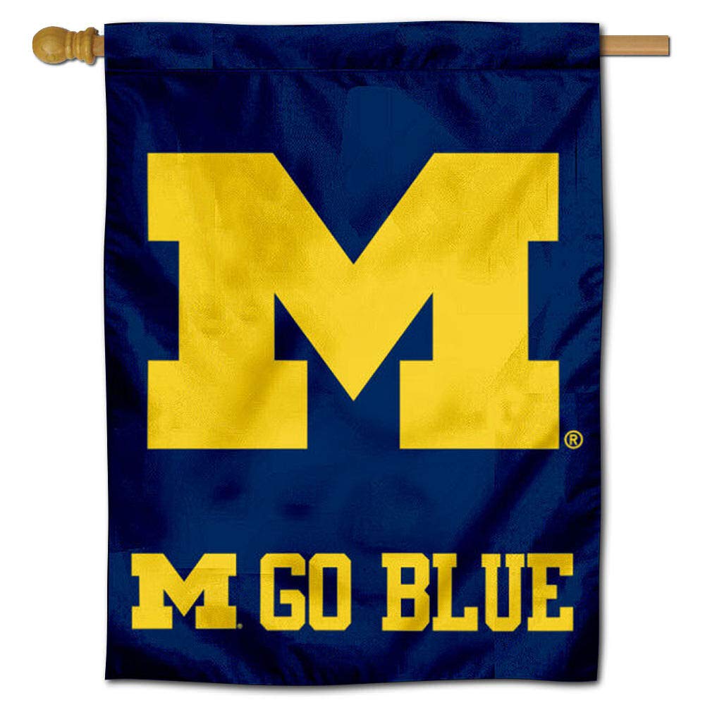 College Flags & Banners Co.Michigan Team University Wolverines Go Blue Double Sided House Flag