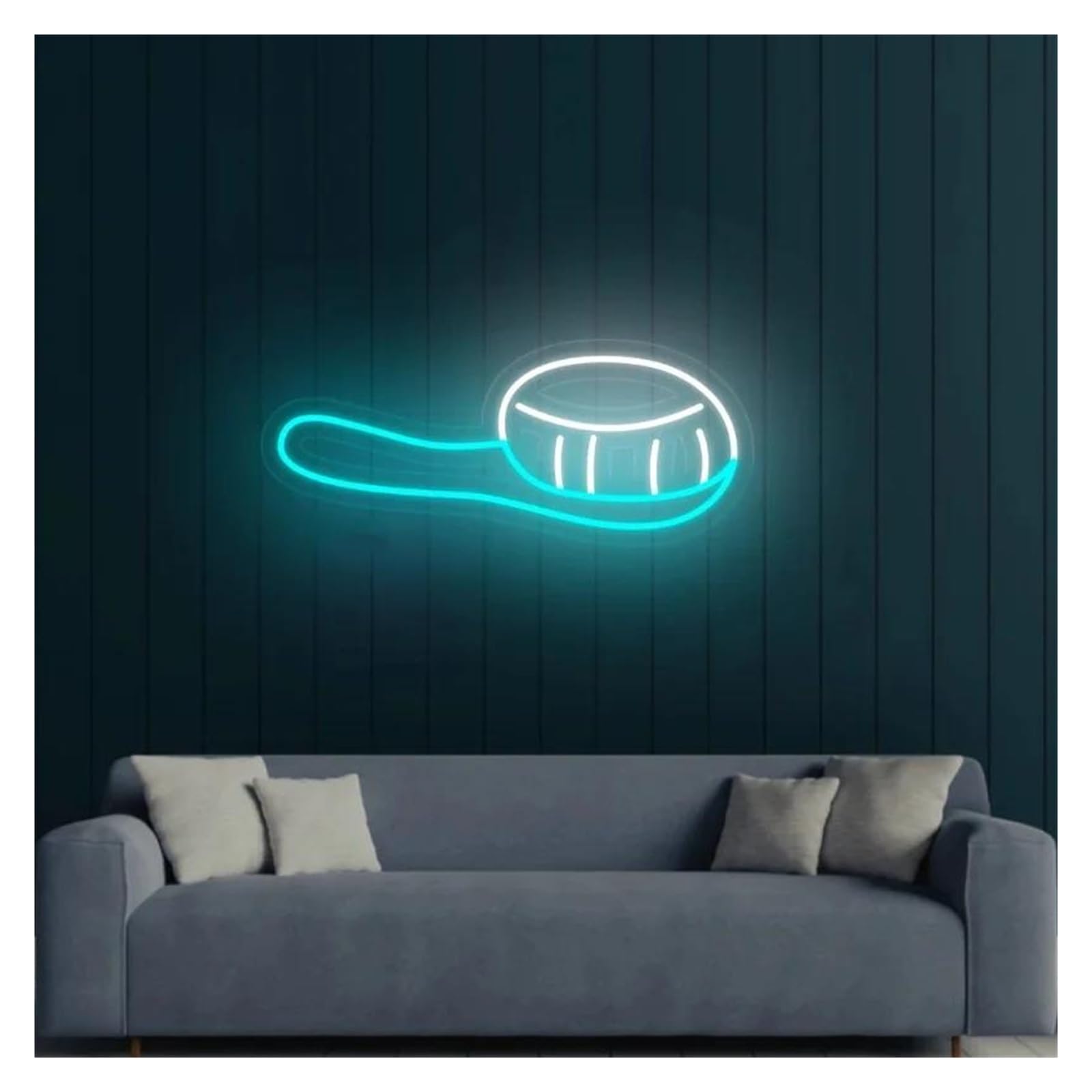 Insegna al Neon Insegna Neon Per Spazzola Per Capelli Alimentata Tramite USB Luminosità Regolabile Pettine Luci Neon Per La Decorazione Murale Negozio Di Bellezza 25cmx35cm
