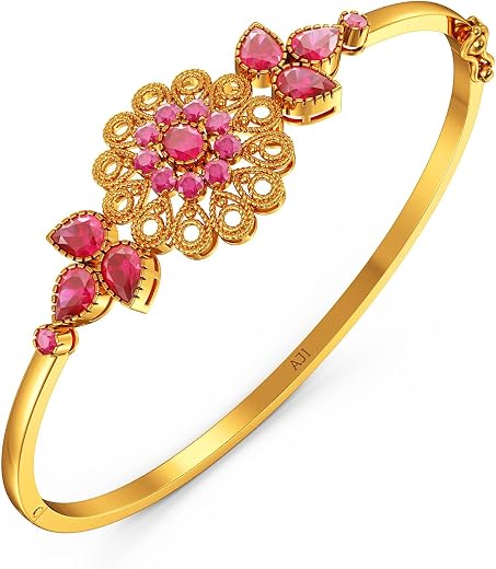 Joyalukkas 22 KT Purity | HUID & BIS Hallmark | Ruby Aura Bracelet For Women