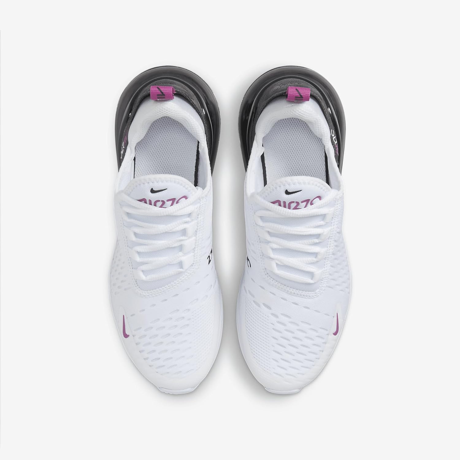 Nike Kid's Air Max 270 Sneaker Big Kid (8-12 Years) 7 Big Kid White/Anthracite/Hot Fuchsia