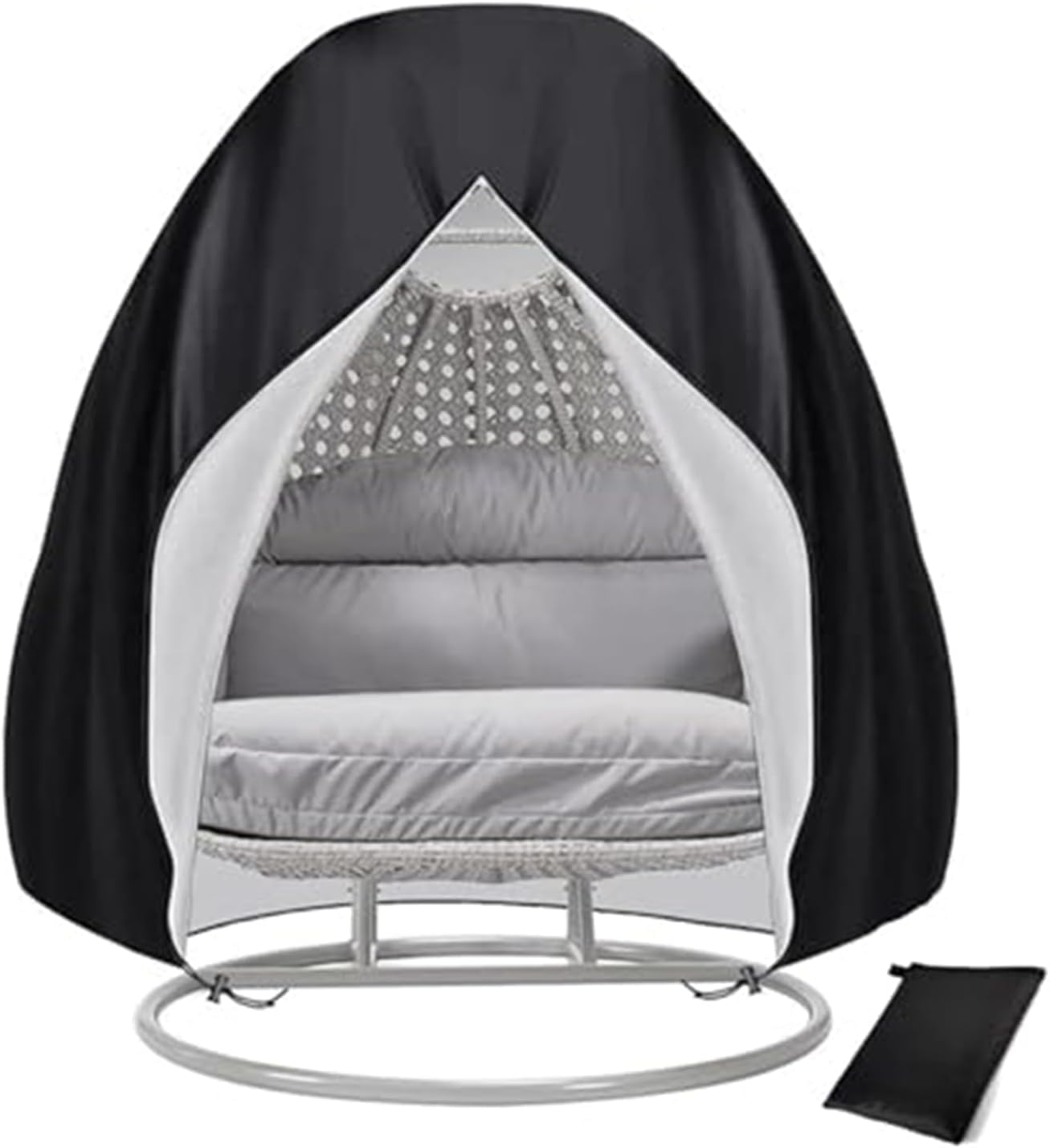 Funda para Silla Colgante De Exterior, Impermeable, con Cremallera, Tela Oxford Resistente Al Agua Y Al Polvo, Protector para Muebles De Jardín., B
