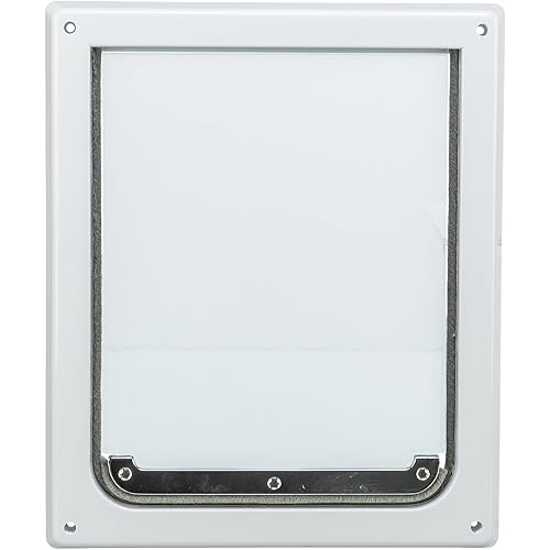 Trixie Pet Products 2-Way Locking Dog Door, Small to Medium Dogs, White
