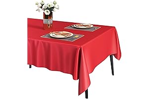 Fixwal: 6 Vibrant Red Rectangle Tablecloths