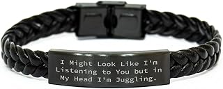 Juggling Funny Quote Interlaced Leather Juggling Gifts for Jugglers Christmas Unique Juggling Accessories Inspirational Juggling Jewelry