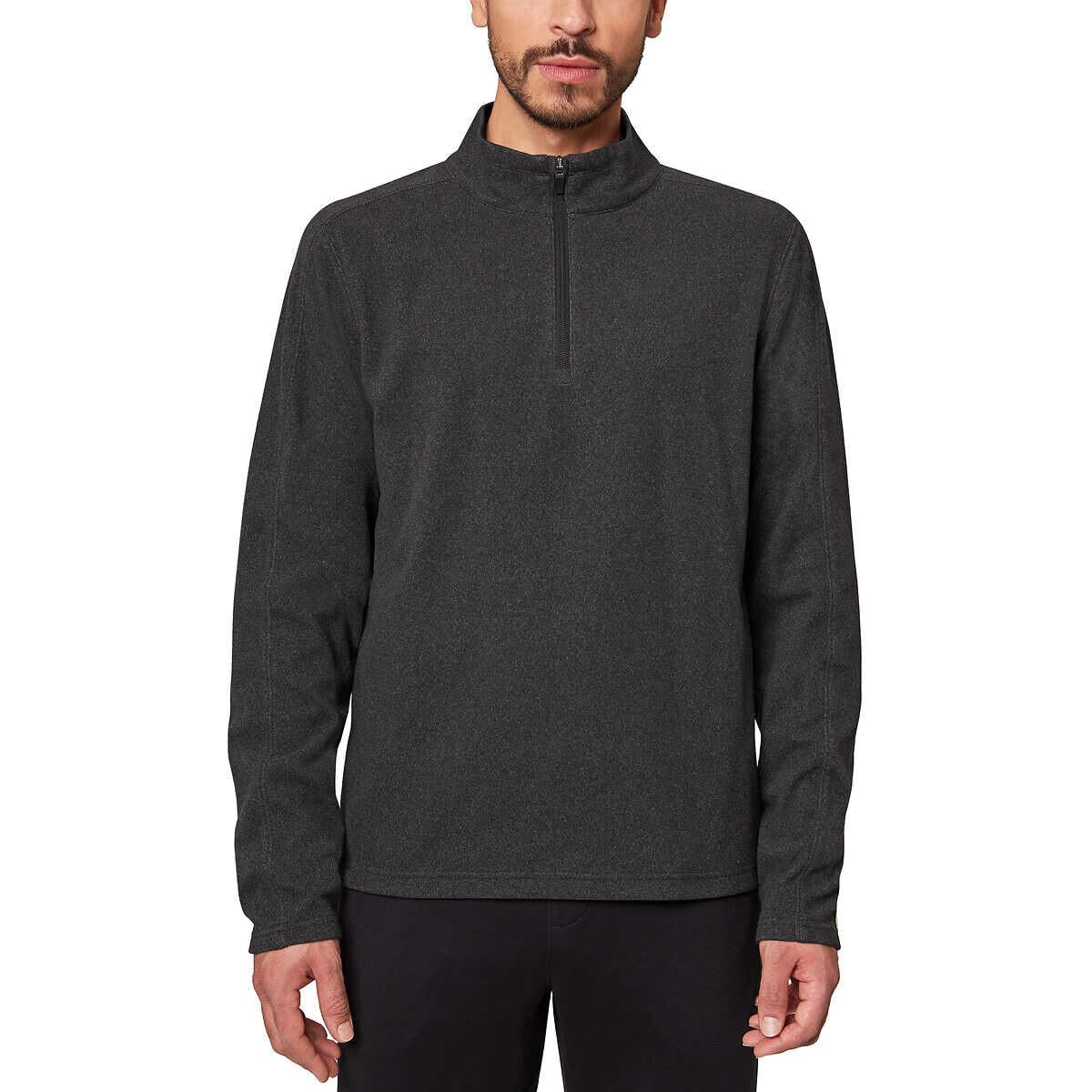 MondettaMen’s Quarter Zip (L, Black)