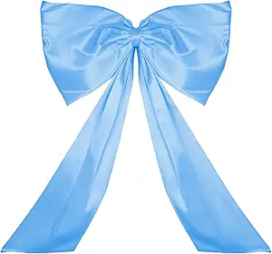 24 x 36 Inches Large Blue Bow Decor,Coquette Room Decor,Giant Blue Bow Room Wall Decor,Baby Shower Birthday Party Backdrop Wall Wedding Party Christmas Tree Decorations(Blue)