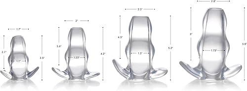 Miniatura 3 de Master Series Clear View - Enchufe anal hueco - Mediano, (AG732-Med)