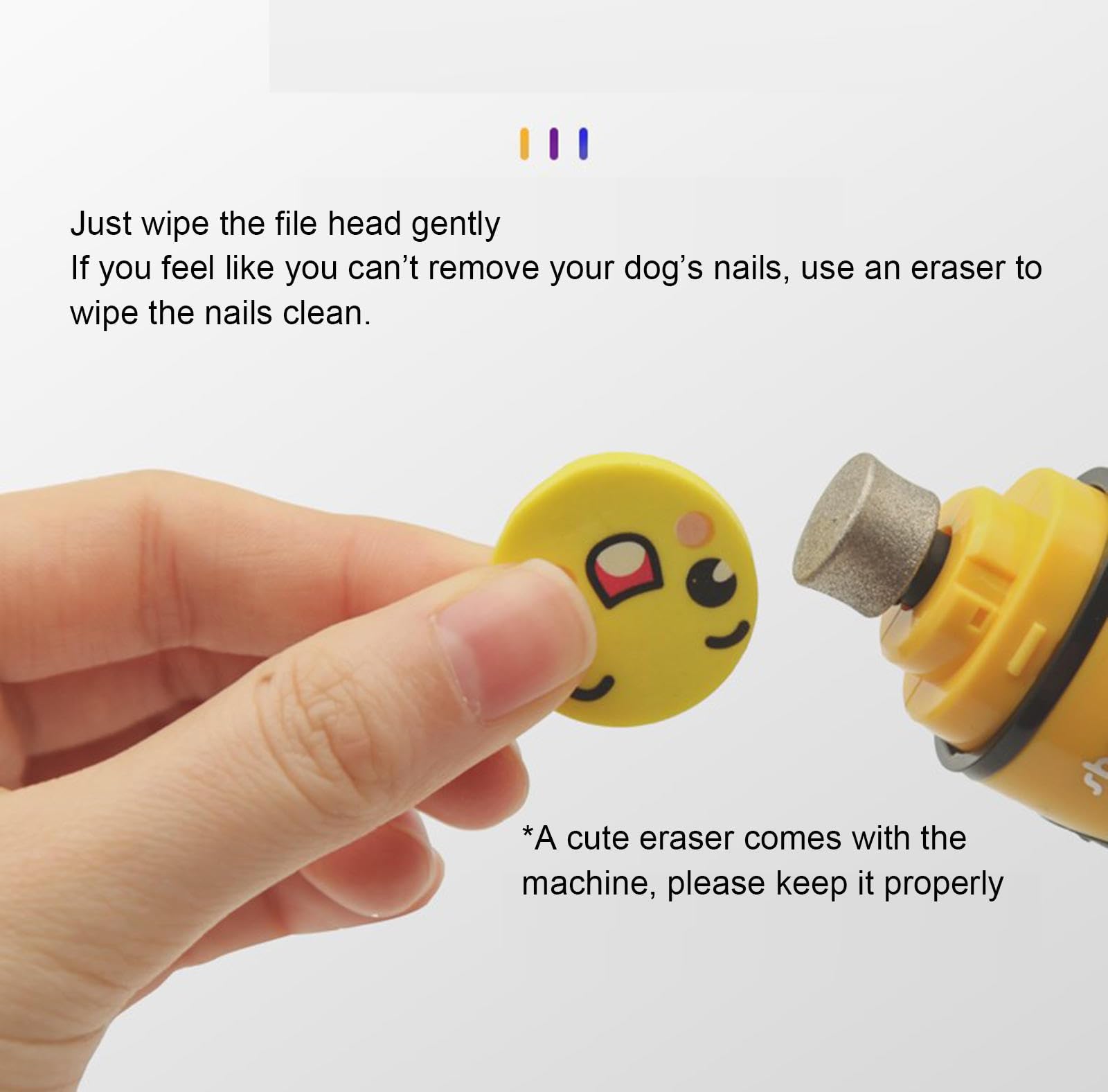 SilteD - Cortaúñas eléctrico para perros, silencioso, bajo ruido, cortaúñas para mascotas, con mango ergonómico para cachorros y perros pequeños, A